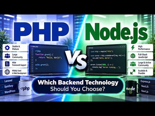 PHP vs Node.js | Which Backend Technology Should You Choose? | Uplatz