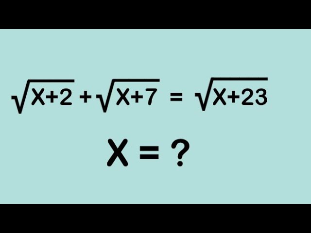 A Beautiful olympiad Radical Problem l Math Olympiad 