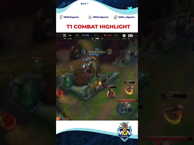 T1 vs EDG Hightlights | Faker Akali Mid Monster | MGN #shorts