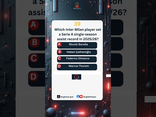 2025/26 Football Club Season Quiz #triviachallenge #football #quizgame #fypシ゚viral #brightestquiz