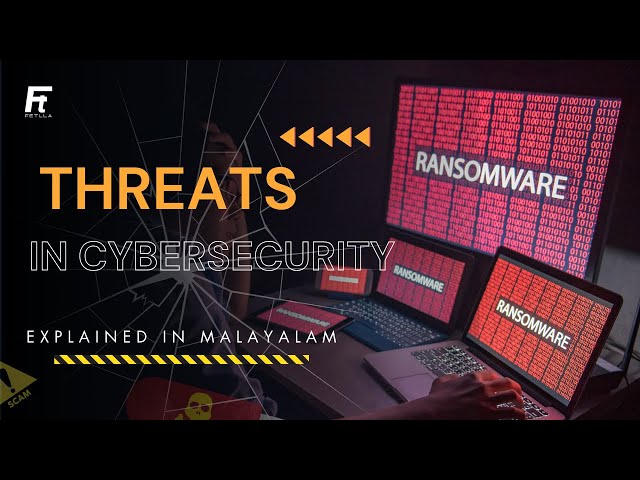 Learn Cyber Threats In Cybersecurity | Part - 12 | Fetlla | Malayalam | Cybersecurity
