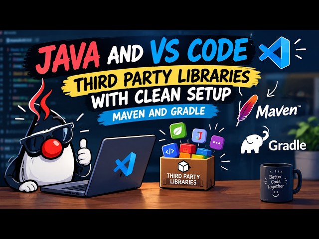 Java and VSCode, third party libraries with clean setup, Maven and Gradle