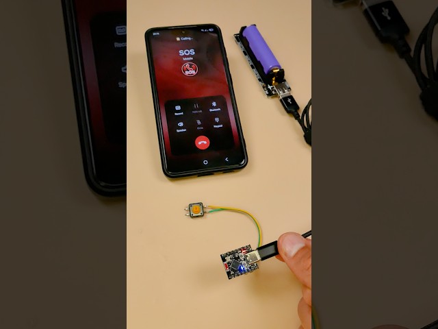 I Built an ESP32 Button That Makes My Phone Call an SOS Number 🚨📞
