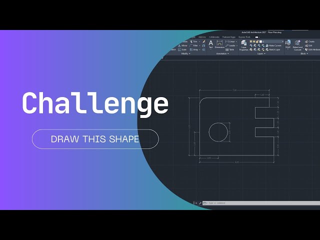AutoCAD Drawing Challenge #02 | Technical Drawing Practice