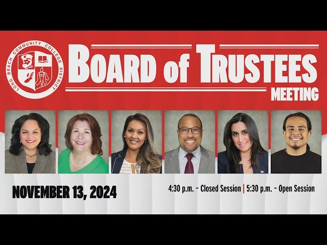 LBCCD Board of Trustees Meeting - November 13th, 2024