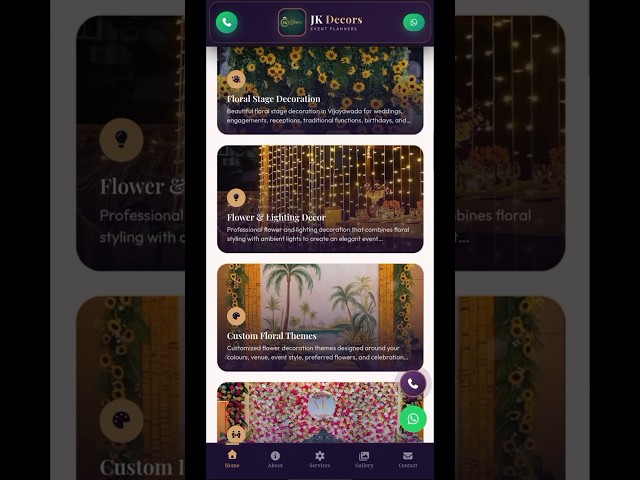 We built this website for JK Decors and Events | SMYVISION TECHNOLOGIES | Web development | #shorts