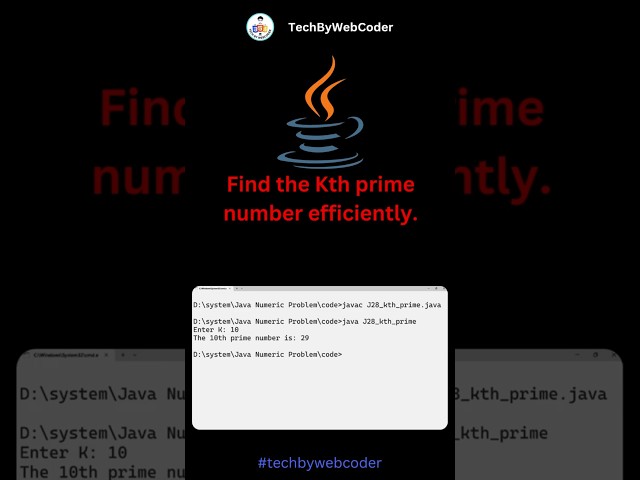 Day 28: Kth Prime Number in Java