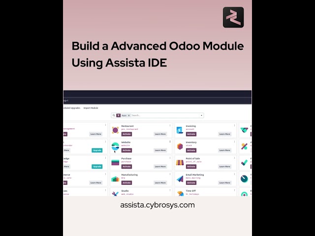 Build a Advanced Odoo Module | Cybrosys Assista