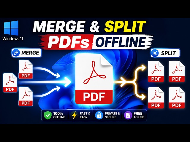 How to Combine PDF Files or Split PDF into Multiple PDFs on PC Offline - TechRuzz Toolkit (2026)