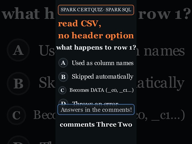 Spark Certification Quiz: Reading CSV