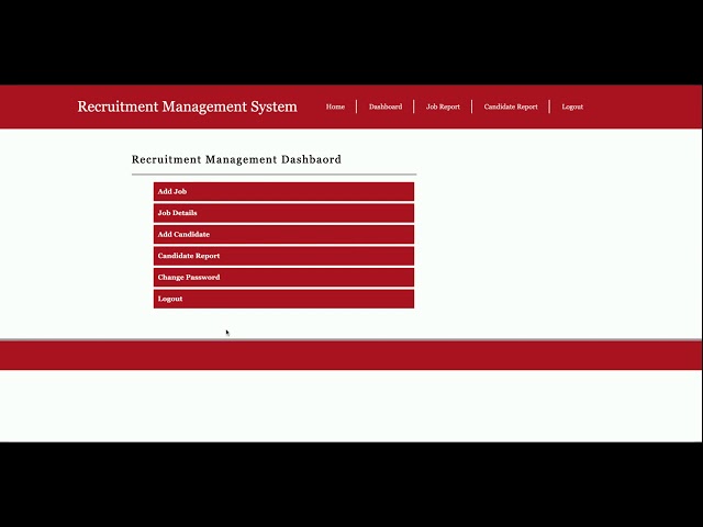 Python Django Project on Recruitment Management System