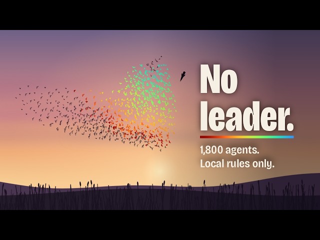 1,800 Agents, Zero Leaders: How Swarm Intelligence Emerges