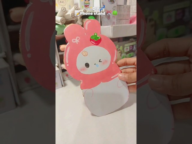DIY phone stand ✂️📝🪼|#diy #shorts #trending #craft #mymelody  #kawaii