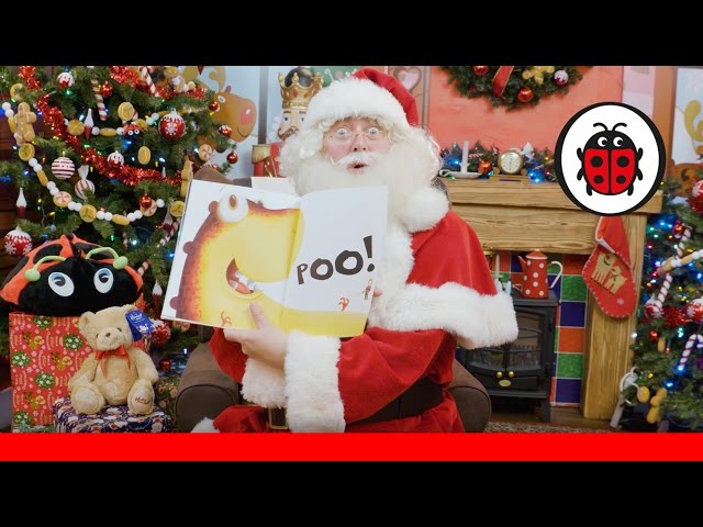 Santa reads The Dinosaur That Pooped Christmas from Hamleys