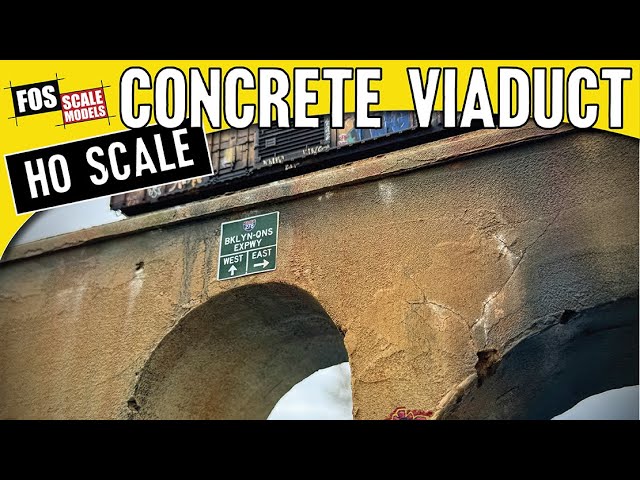 Concrete Viaduct FOR YOUR MODEL RAILROAD - Made of Foam!
