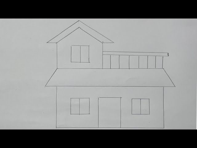 How to draw a house step by step | Easy house drawing for beginners