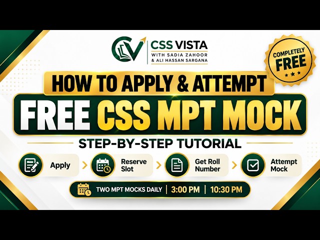 How to Apply & Attempt FREE CSS MPT Mock on CSS VISTA | Complete Step-by-Step Tutorial