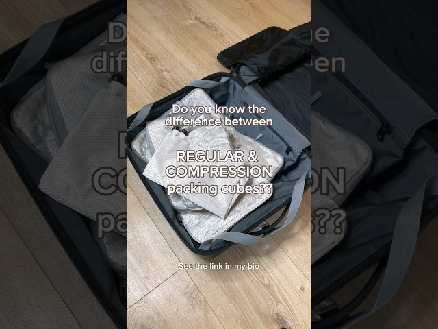 compression vs normal packing cubes #packingcubes #travelhacks #travelessentials #packinghacks