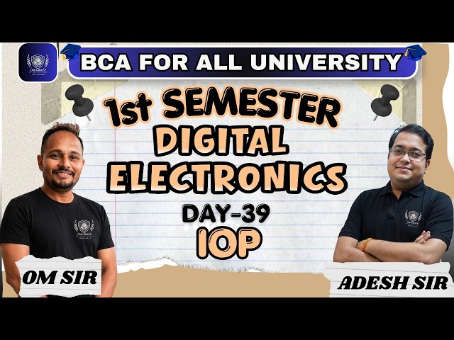 #bca #viral IOP | Digital Electronics Day-39 | BCA 1st Semester