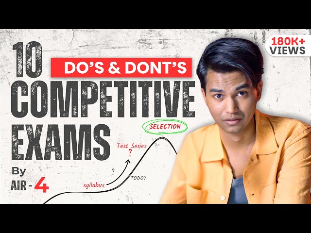 Do this or Don't Prepare (10 musts for competitive exams)