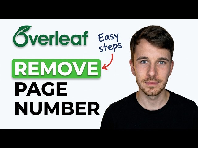 How to Remove Page Number in Overleaf (Beginners Guide)
