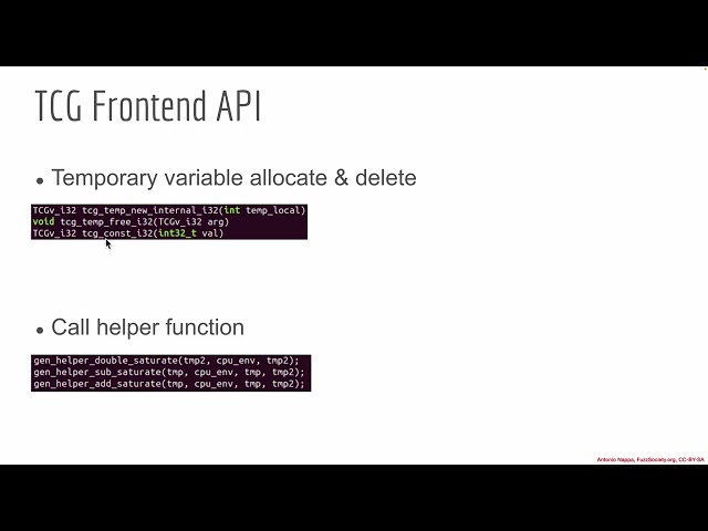 06 03 QEMU Internals TGC Frontend v1 Arch1901 From Zero To QEMU