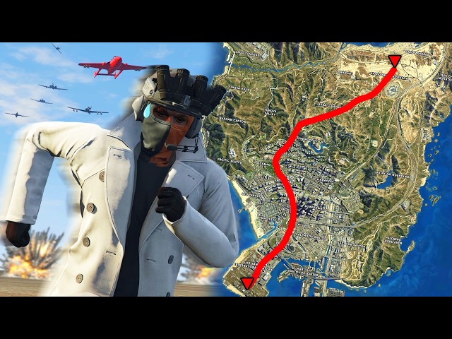 Can You Cross GTA 5's Map With 30 Jets Bombing You?