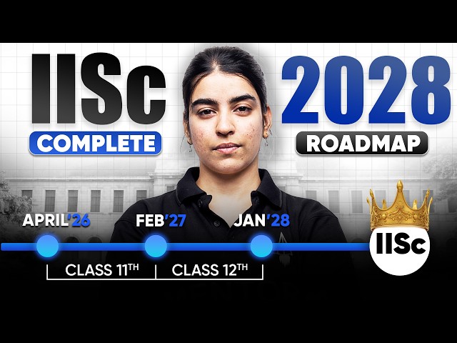 IISc 2028: PERFECT 2 Year Roadmap from Class 11 to IAT | Crack IISc & IISER 🚀