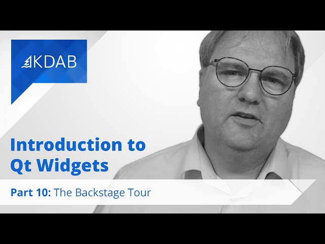 Introduction to Qt Widgets (Part 10) - The Backstage Tour