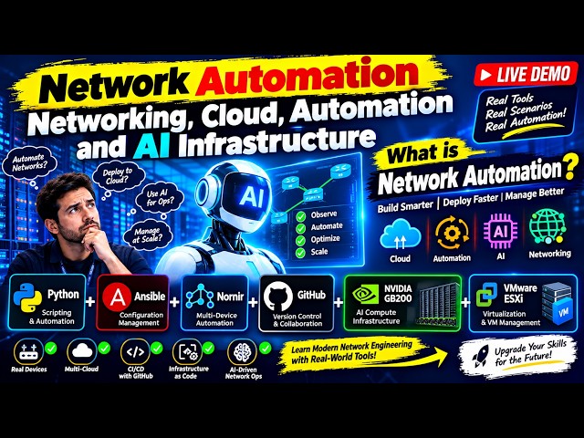 Network Automation DEMO |  AI Infrastructure: Python, Ansible, Nornir, NVIDIA GB200 & VMware ESXi