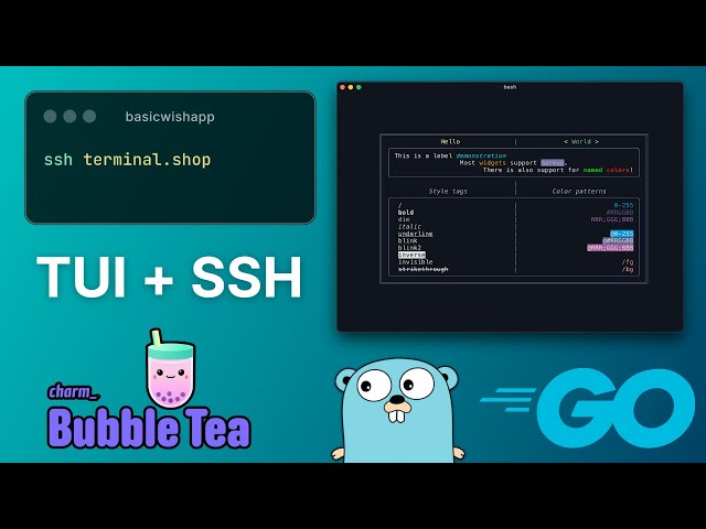 Go Tutorial: Basic TUI app served over SSH