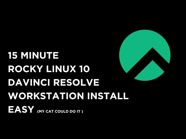 The Best Way to Install DaVinci Resolve on  Rocky Linux
