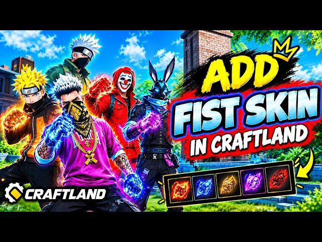 How to Add Fist Skin in Free Fire Craftland || Add Punch Skin in Craftland || From Crafter Shihab