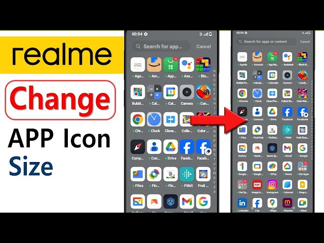 Realme me App ko Chhota kaise kare | How to change icon size in Realme mobile