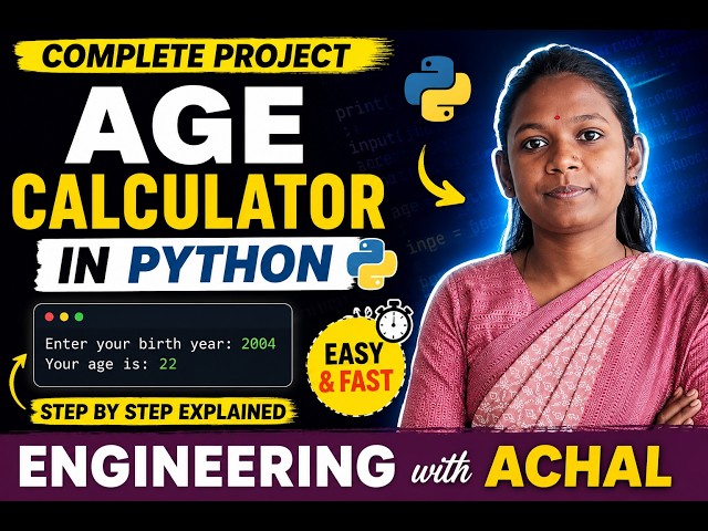 Age Calculator in Python 🎂 | Easy Python Mini Project for Beginners 🔥