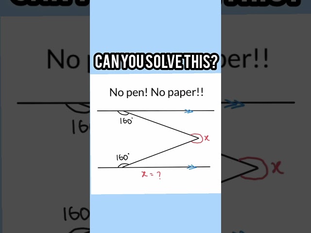 Can you solve this before the time runs out? #YouTubeShorts#Shorts#Reels#TikTokMath#EducationalShort