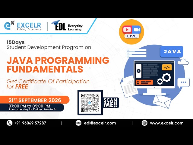 SDP on Java Programming Fundamentals Day 01