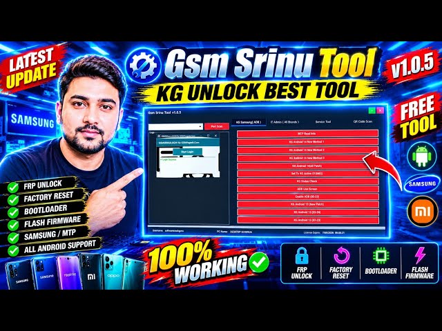 Best Unlock Tool For Gsm Srinu Tool V1.0.5 || All Samsung KG And Frp || 2026 New Pach ||  PMT