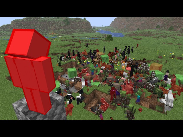 Minecraft, But Every Mob Fights Each Other