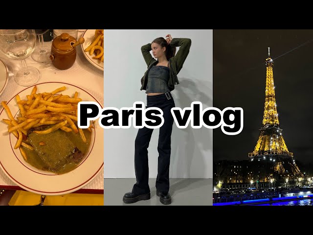 Paris Vlog: Eiffel Tower, l'entrecôte, Thrifting, L'ouvre