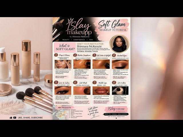 Soft Glam  step by step guide tutorial 