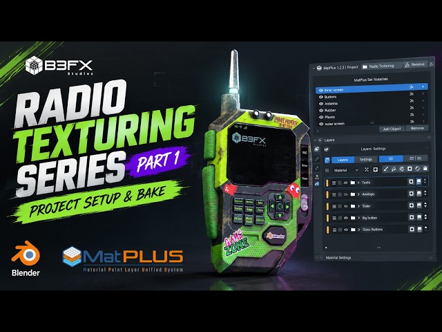 MatPlus - Radio Texturing series - Part 1 Project Setup & Bake