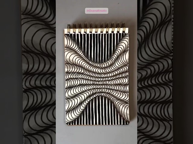 3D Doodle Tutorial Zentangle & Op Art #art #drawing #inspiration #zentangle #doodle #shorts
