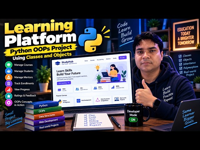 Python OOP Project | Build a Mini Learning Platform | Inheritance, Classes, Exceptions & Logging