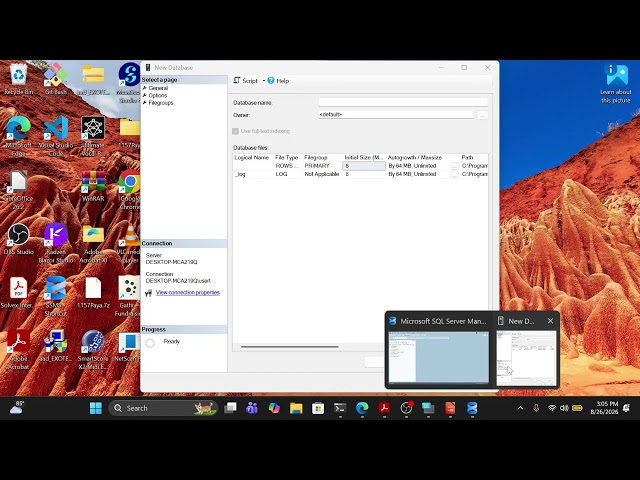 Lesson 1: Create New Database Using SQL SERVER Management Studio