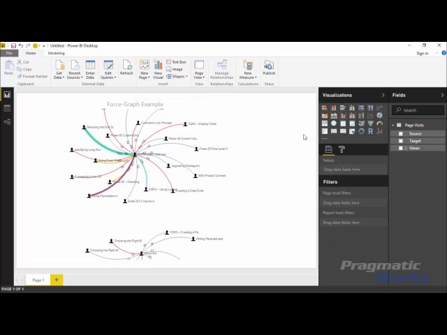 Power BI Custom Visuals - Force-Directed Graph
