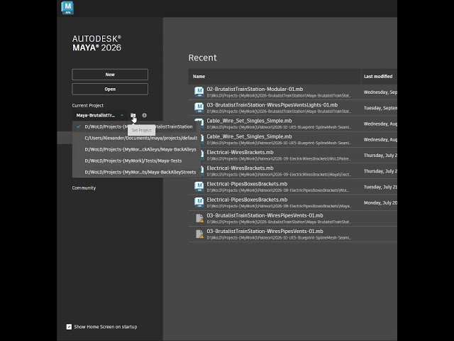 Quickly Set Maya to Another Working Existing Project