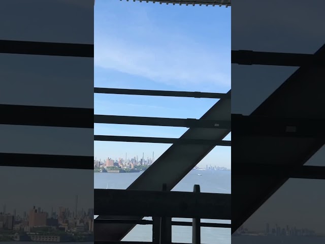 The view from the George Washington Bridge #youtubeshorts #travel #shortsvideo #newyork #shorts