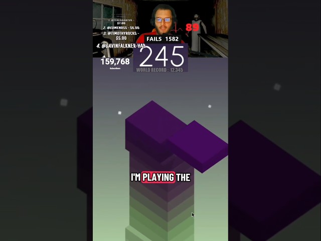 Geometry Dash mod?  Geoemetry Stack... Not stopping till world record day unknown