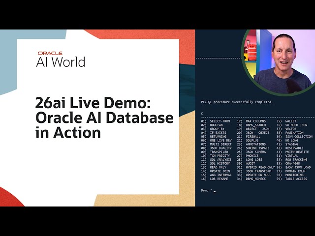 100 Percent Live Demo of Oracle AI Database 26ai: Zero Slides, Pure Innovation